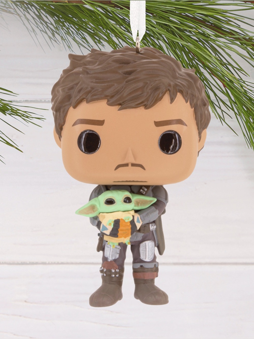 NIB Hallmark Star Wars The Mandalorian & Grogu Funko POP! Christmas Ornament